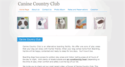 Desktop Screenshot of caninecountryclub.biz